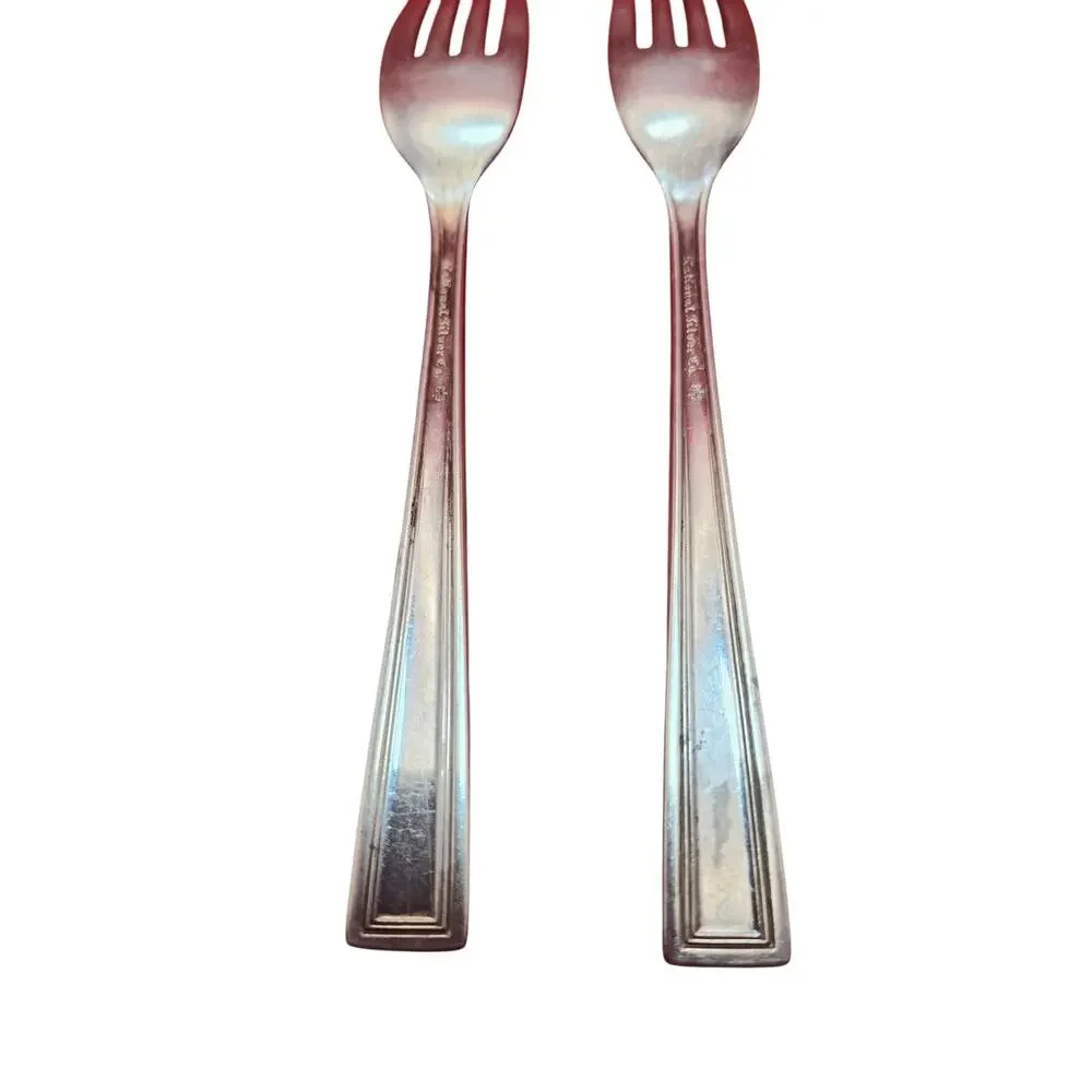 National Silver Co Calvalcade Forks Set of 2 Silverplate 7.4